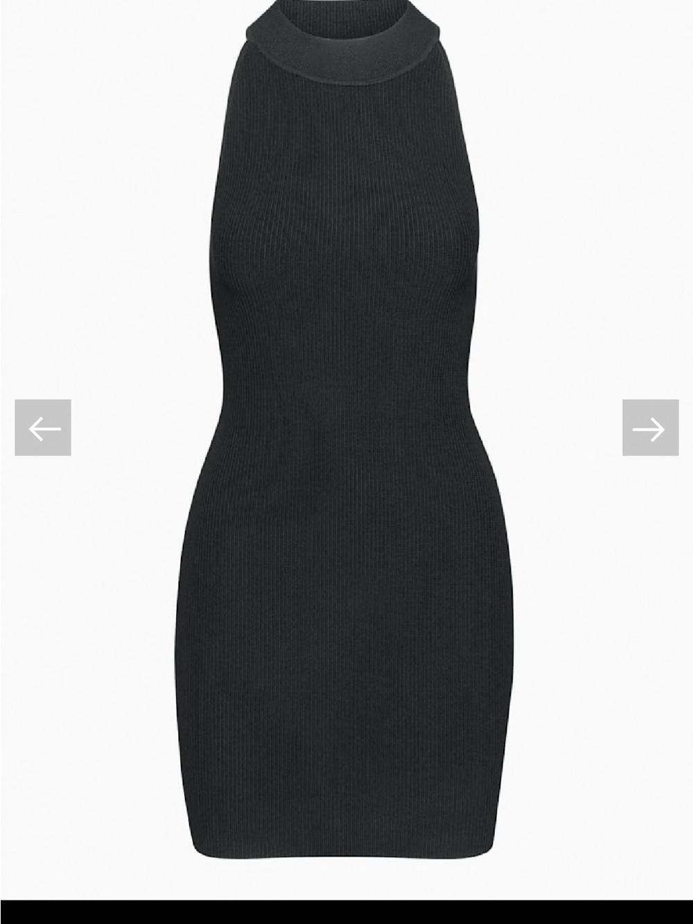 Aritzia Babaton Sculpt Knit Halter Dress Black